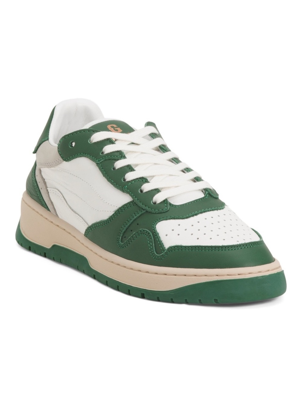 Greats Women's Brighton low Green White Low-Top Leather Sneakers